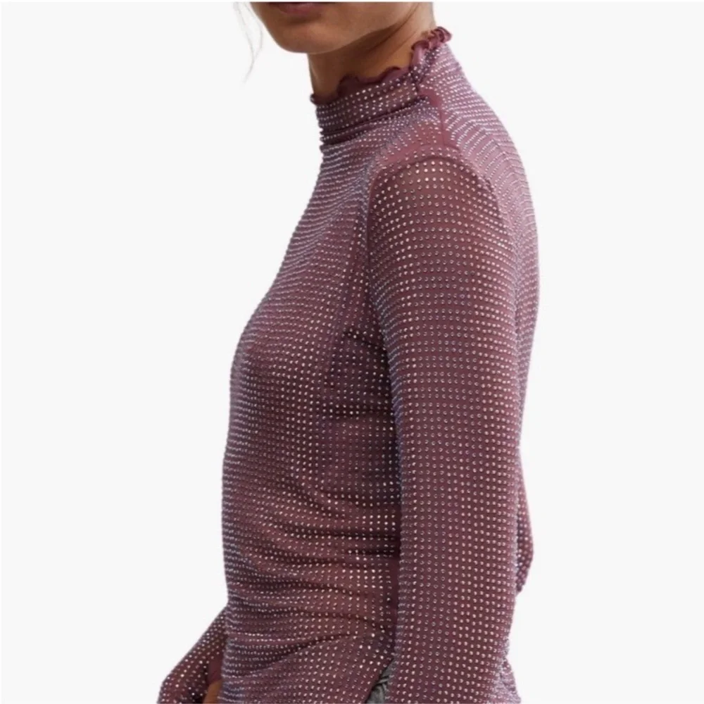 NWT Free People Dance All Night Long Sleeve top-Wistful mauve- XL